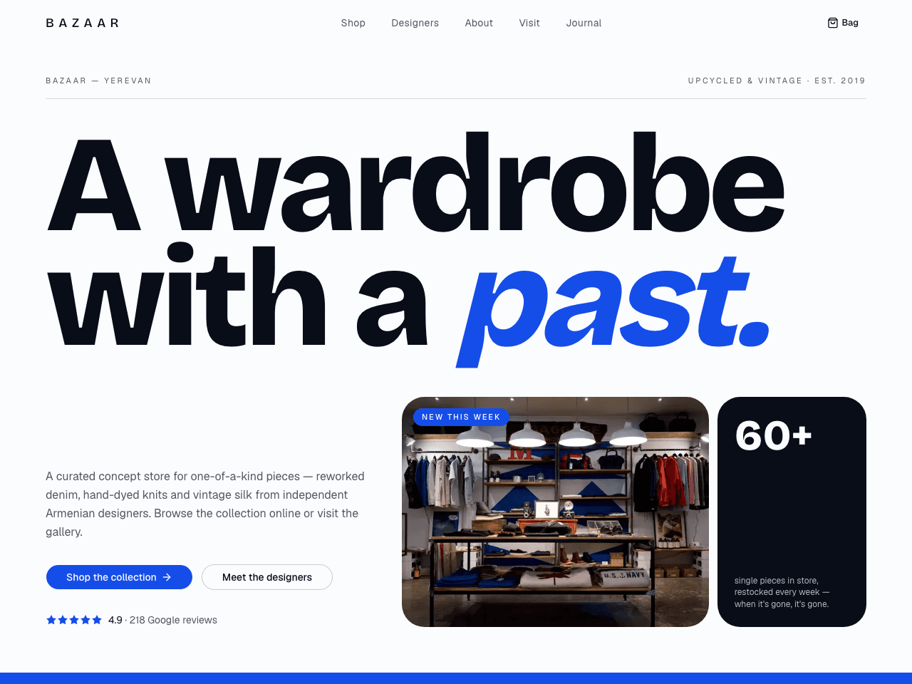 Bazaar demo website